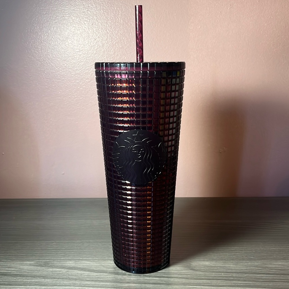 2020 STARBUCKS HOLIDAY BERRY GRID DISCO TUMBLER
